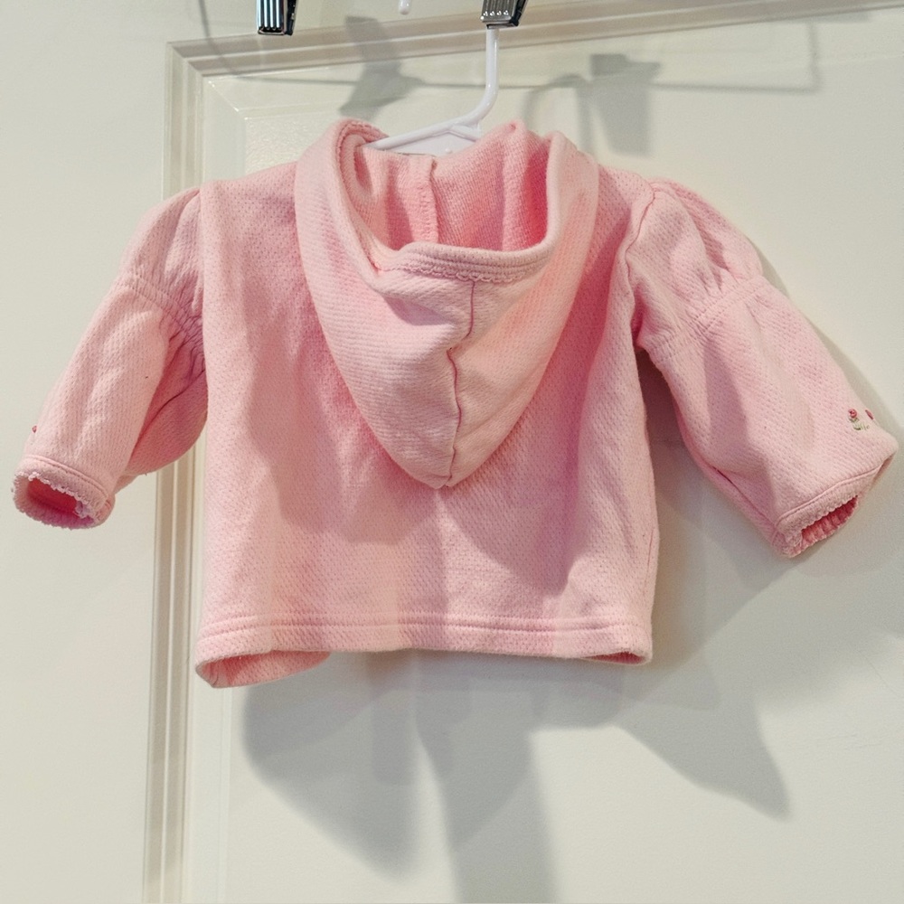 Classic Pooh Bear One More Flower for Piglet Baby Girl Pink Hoodie Jacket Cotton - Picture 2 of 11